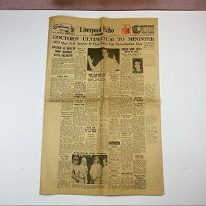 Vintage Liverpool Echo And Evening Express Newspaper July 1965 Doctor Minister